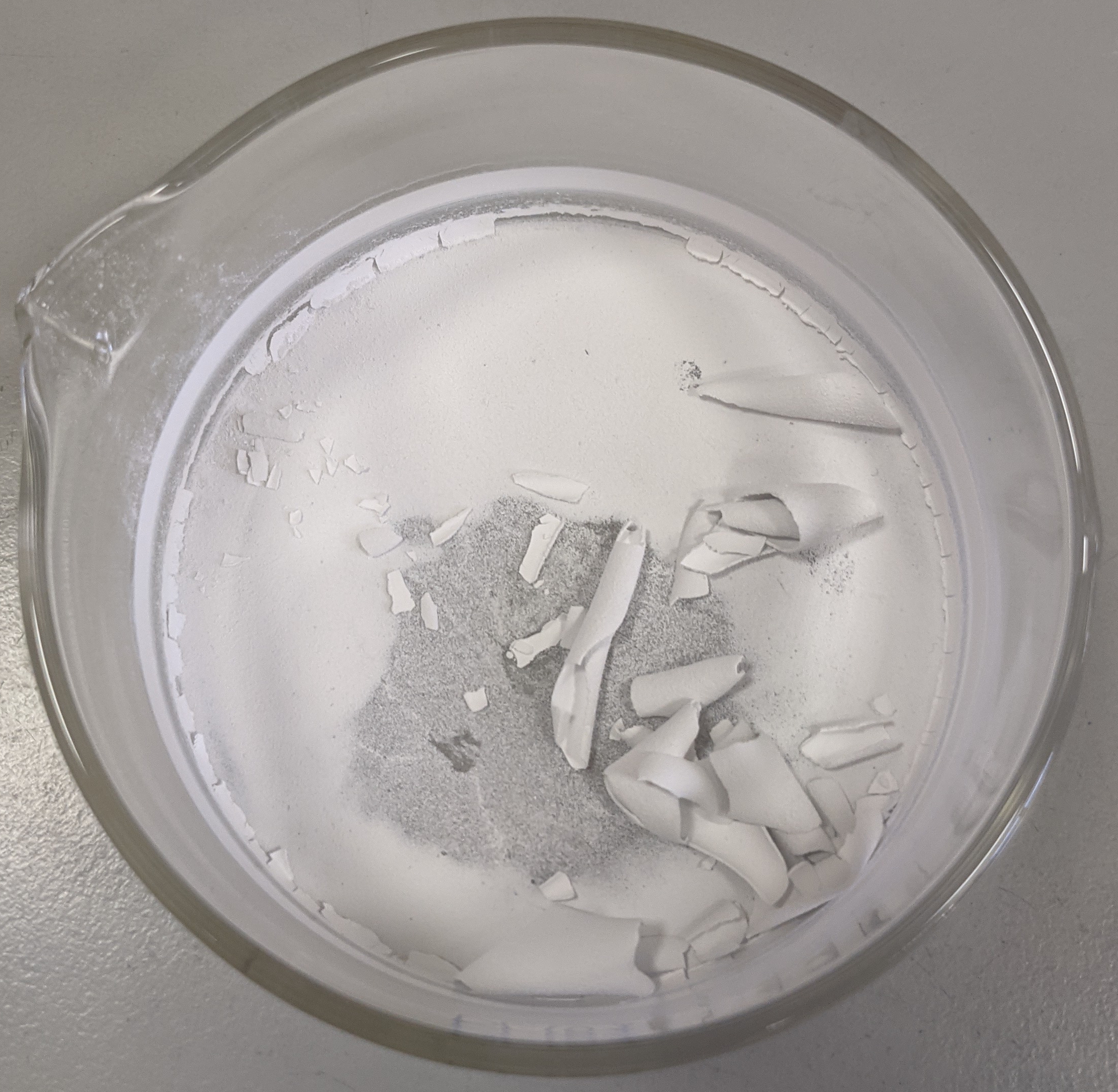 Micron h-BN after ball-milling with melamine in Ar at 450 r.p.m. and after wash&dry